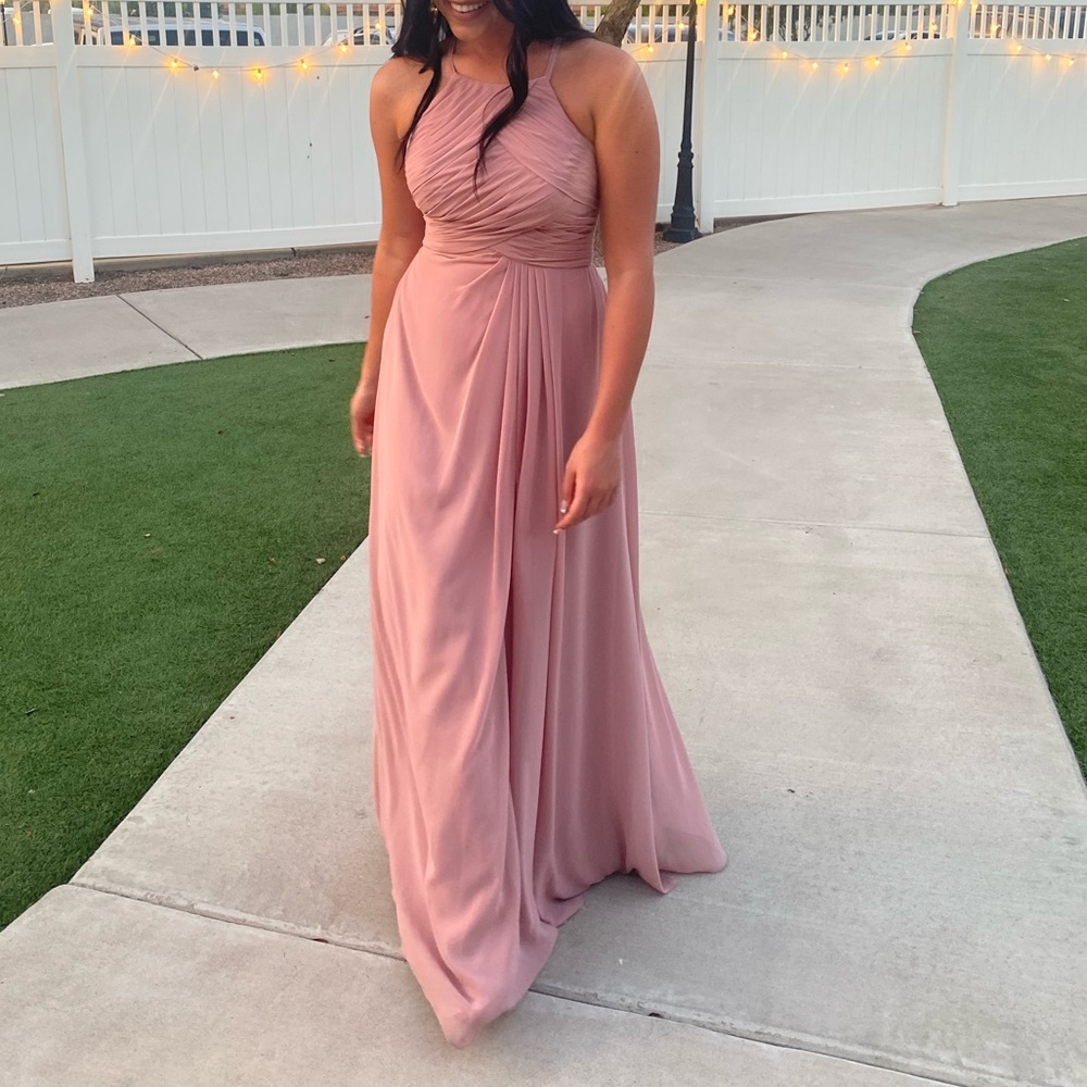 dusty rose ball gown